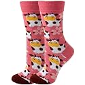 Fun Socks for Women, Rainbow Design,Stocking Stuffers, Size 6-12