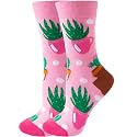 Fun Socks for Women, Rainbow Design,Stocking Stuffers, Size 6-12