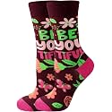 Fun Socks for Women, Rainbow Design,Stocking Stuffers, Size 6-12