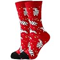 Fun Socks for Women, Rainbow Design,Stocking Stuffers, Size 6-12