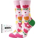 Fun Socks for Women, Rainbow Design,Stocking Stuffers, Size 6-12