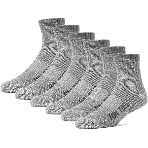 fun toes merino wool ankle socks pack of 6 arch support and cushioning heel to toe reinforcement ideal for hiking