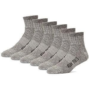 fun toes merino wool ankle socks pack of 6 arch support and cushioning heel to toe reinforcement ideal for hiking