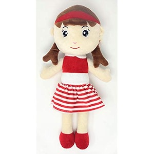 fun zoo cute huggable sweet doll 55cm with embroidered face cute and soft washable doll for kids red