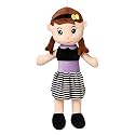 FUN ZOO Cute Huggable Sweet Doll 55cm with Embroidered Face, Cute and Soft Washable Doll for Kids (Purple)