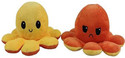 Fun4You Reversible Octopus | Show your mood without saying a word  - 18 cm (Yellow, Orange)