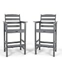 FUNBERRY Oversized Bar Height Outdoor Chair, Tall Adirondack Chair Set of 2