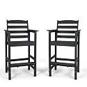 FUNBERRY Oversized Bar Height Outdoor Chair, Tall Adirondack Chair Set of 2