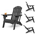 FUNBERRY Oversized Folding Adirondack Chair with Adjustable Backrest 400LBS