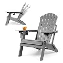FUNBERRY Oversized Folding Adirondack Chair with Adjustable Backrest 400LBS