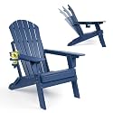 FUNBERRY Oversized Folding Adirondack Chair with Adjustable Backrest 400LBS