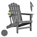 FUNBERRY Oversized Folding Adirondack Chair, Fire Pit Chairs 400LBS