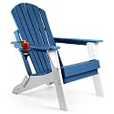 FUNBERRY Oversized Folding Adirondack Chair, Fire Pit Chairs 400LBS