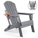 FUNBERRY Oversized Folding Adirondack Chair, Fire Pit Chairs 400LBS