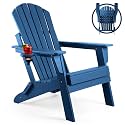 FUNBERRY Oversized Folding Adirondack Chair, Fire Pit Chairs 400LBS
