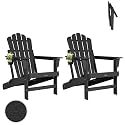 FUNBERRY Oversized Folding Adirondack Chair Set of 2, Fire Pit Chair 400LBS
