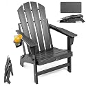 FUNBERRY Oversized Folding Adirondack Chair, Stable Fire Pit Chairs 400LBS