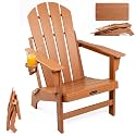 FUNBERRY Oversized Folding Adirondack Chair, Stable Fire Pit Chairs 400LBS