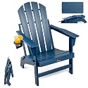 FUNBERRY Oversized Folding Adirondack Chair, Stable Fire Pit Chairs 400LBS
