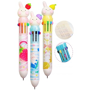funblast 10 in 1 pens for kids ball pen set for schoolampoffice-cartoon pen for officeschool stationery items for kids-stationery kitstationery setbirthday return gift 3 pcsblue
