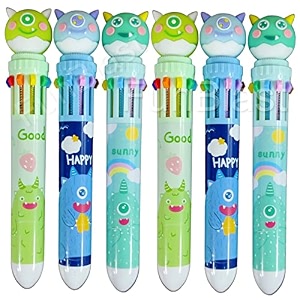 funblast 10 in 1 pens for kids blue ball pen set for school amp office - cartoon pen for office school stationery items for kids - stationary kit stationary set birthday return gift 6-unit