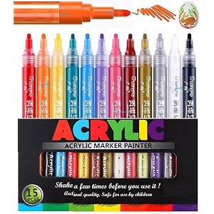 FunBlast Acrylic Marker Colors SetSet Of 15