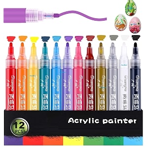 FunBlast Acrylic Marker Set - 12 Thick