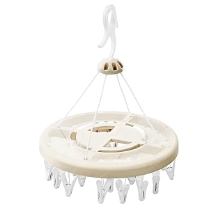 funblast baby cloth hanger for drying - cloth hangers for clothes clips hanger for clothes pegsclips baby hangers with 24 clip 8002 cream