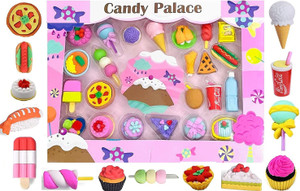funblast candy palace erasers for kids - school stationary kit for kids return gifts for kids pack of 17 pcs eraser