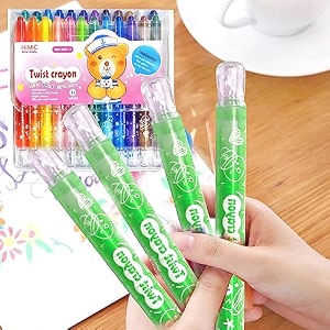 funblast crayons for kids-24 shades rolling crayons pen with coloring book kit for art amp craftcolors for drawingsilky crayon for school kids girls boyreturn gift for birthdayink color-multicolor