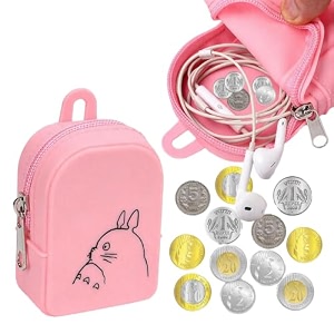 funblast cute cat shape silicone coin purse for kids amp adults  mini pouch for coins earphones keys amp small essentials aesthetic pouches for girls amp women - 12 x 95 x 3 cm cat-pink