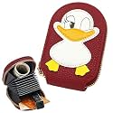 FunBlast Cute Duck Card Holder – 13 Compartment Mini PU Leather Wallet for Kids &amp; Women, Compact Zipper Pouch for Cards &amp; Cash, Small Travel-Friendly Purse (Maroon)