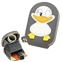 FunBlast Cute Duck Card Holder – 13 Compartment Mini PU Leather Wallet for Kids &amp; Women, Compact Zipper Pouch for Cards &amp; Cash, Small Travel-Friendly Purse (Grey)