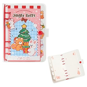 funblast diary for girls  jingle bells christmas diary for kids 3d journal notebook diaries for girls diaries for students stationary items birthday gift for kids  80 sheets pink
