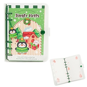 funblast diary for girls  jingle bells christmas diary for kids 3d journal notebook diaries for girls diaries for students stationary items birthday gift for kids  80 sheets green