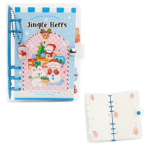 funblast diary for girls  jingle bells christmas diary for kids 3d journal notebook diaries for girls diaries for students stationary items birthday gift for kids  80 sheets blue