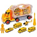 FunBlast DIY Tool Truck Toy Set for Kids – 2-in-1 Construction Vehicle Set with Mini Cars, Helicopter, Tools & Carry Case, Role Play Toys for 3+ Year Boys & Girls (Multicolor)