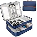 FunBlast Electronics Accessories Organizer Bags, Universal Carry Travel Gadget Bag, Double Layer Travel Cable Organizer Bag, Large Waterproof Electronic Accessories Storage Case (Blue)