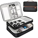 FunBlast Electronics Accessories Organizer, Universal Carry Travel Gadget Case, Double Layer Travel Cable Organizer, Large Waterproof Electronic Accessories Storage (Black)