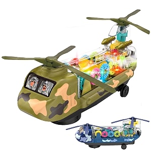 FunBlast Military Warfare Helicopter Toy Gear Transparent