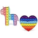 FunBlast Pops it Set (Pack of 2 Popit Game), Kids Toys Fidget Toys, Pop it Toy, Push Pop Bubble Fidget Sensory Toy, Stress Relief Fidget Toy Sensory Toys Novelty Gifts for Girls Boys Kids (9)