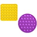FunBlast Pop It Set – Pack of 2 Fidget Game Toys, Push Bubble Sensory Toy, Stress Relief Gift for Kids, Novelty Learning Toys for Girls &amp; Boys