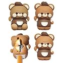 FunBlast Coffee Bear Sharpener for Kids – Pack of 4 Pcs; Kawaii Pencil Sharpener for Kids, Fancy Sharpeners, School &amp; Office Stationery Kit for Kid, Birthday Return Gifts for Kid - Multicolor