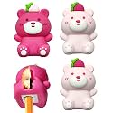 FunBlast Bear Strawberry Sharpener for Kids – Pack of 4 Pcs; Kawaii Pencil Sharpener for Kids, Fancy Sharpeners, School &amp; Office Stationery Kit for Kids, Best Birthday Return Gifts - Multicolor