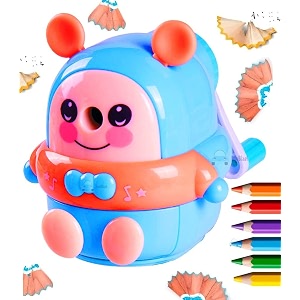funblast sharpener for kids teddy pencil sharpener table sharpener machine blue