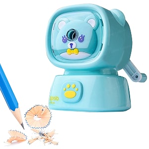 funblast sharpener for kids  teddy pencil sharpener table sharpener machine kawaii sharpeners for school supply and office birthday gift for kids return gifts sky blue