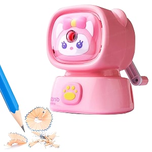 funblast sharpener for kids  teddy pencil sharpener table sharpener machine kawaii sharpeners for school supply and office birthday gift for kids return gifts pink color