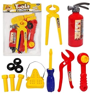 funblast tool kit set toy for kids pretend play set happy engineer pretend toolbox construction tools role play engineer workshop tool kit learning toy for boyschildren