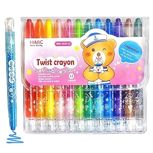funblast twist crayons for kids -12 pcs crayon set coloring kit for kids crayon for drawing amp painting for kid art amp craft kit birthday return gifts for kid multicolor