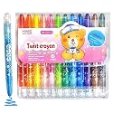 FunBlast Twist Crayons for Kids -12 Pcs Crayon Set, Coloring Kit for Kids, Crayon for Drawing & Painting for Kid, Art & Craft Kit, Birthday Return Gifts for Kid (Multicolor)